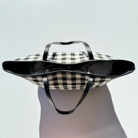 Cole Haan Black White Checkered Tote Bag - Picture 12 of 12